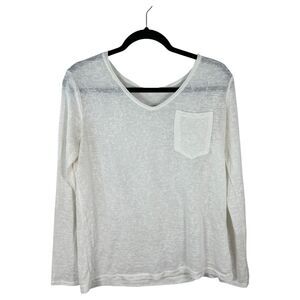 Milio-Milano Italy Long Sleeve Light Weight Pocket Blouse Size Medium